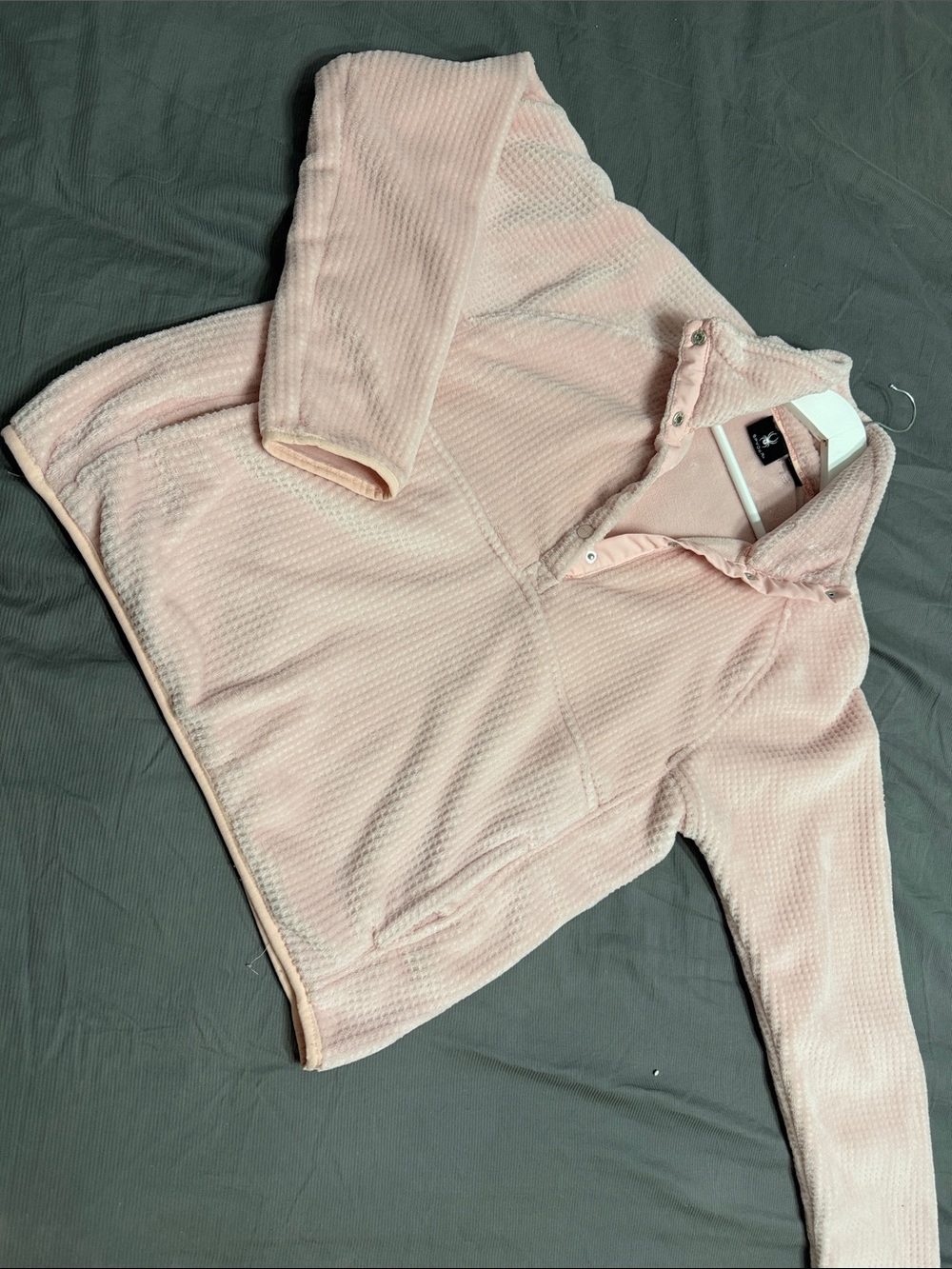 Spyder Women's Plush Snap-Front Pullover - Pale Pink